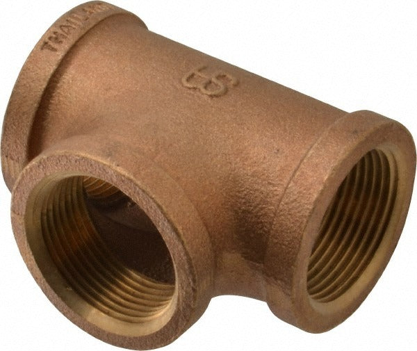 MERIT BRASS Merit Brass XB106-20 Brass Pipe Tee 1-1/4 in Fbspt Class 125
