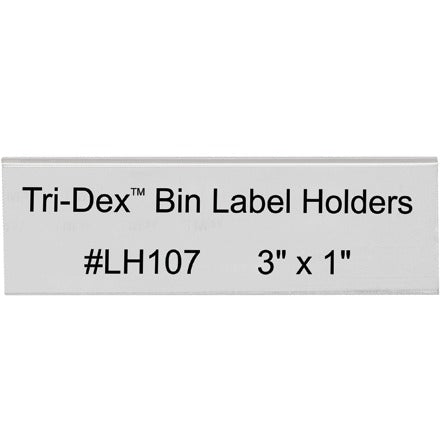 BSC PREFERRED Bsc Preferred LH107 Bin Label Holders Clear Pvc 25 Per Case