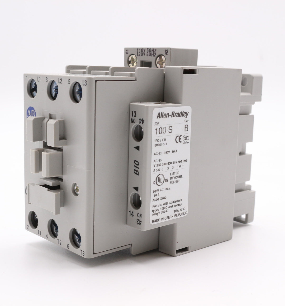 CaptiveAire 100-C30D10 120VAC Din Rail Mounted Motor Contactor