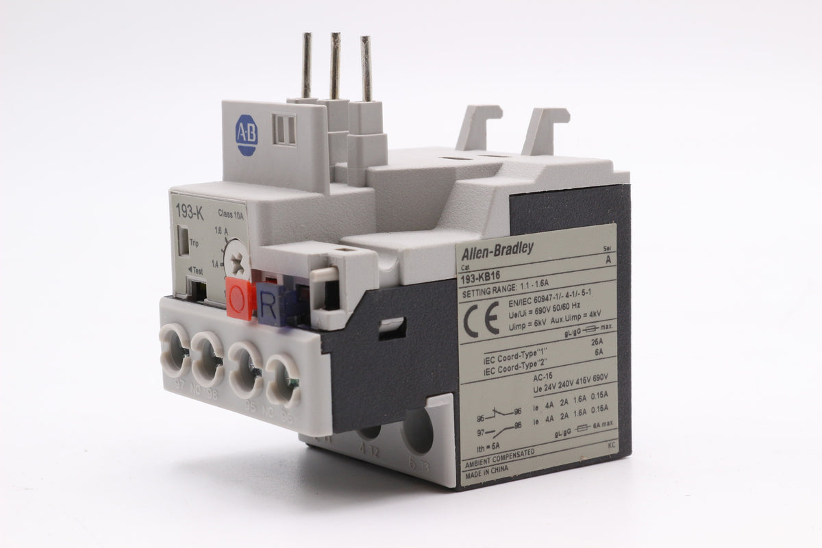 CaptiveAire 193-KB16 100 K Mini Series Overload 1.1 - 1.6 Amp Fits 100-K and 104K Series Contactors