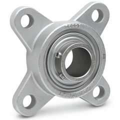 Dodge F4B-SCFS-108-SHFS Food Grade Flange-Mount Ball Bearing Unit - 1-1/2 in Bore - 4-Bolt Flange Mount