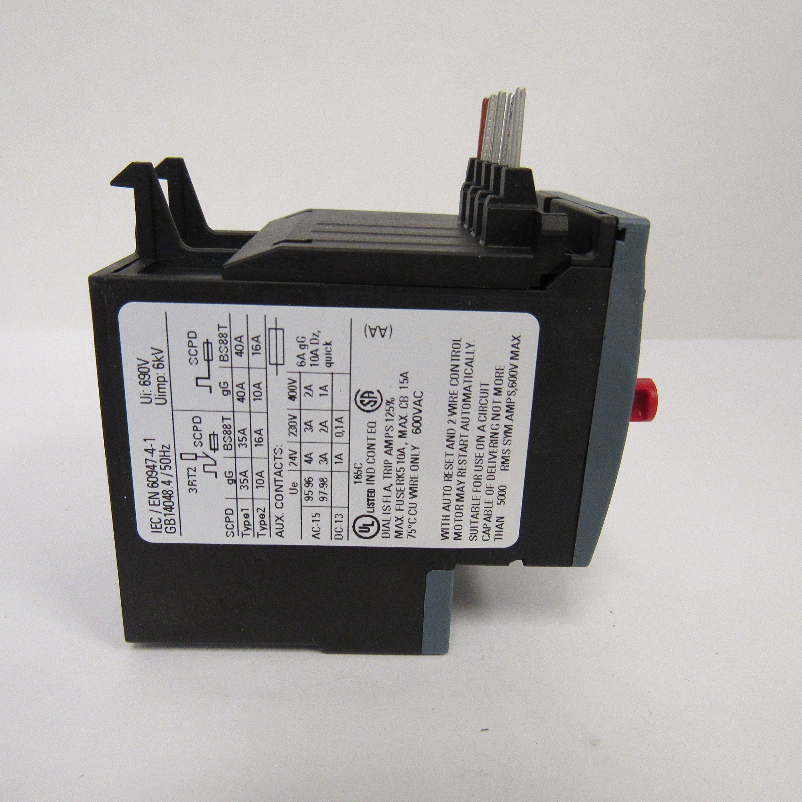 Siemens 3RU2116-1DB0 Overload Relay 2.2-3.2 Amp 3-Pole 1NC 1NO