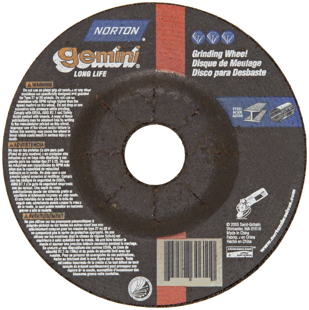 NORTON 66252801865 GRINDING & CUT OFF WHEELS
