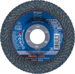 Pferd 67192 Polifan STEELOX Curve Radial Type Flap Disc Zirconia Alumina 4-1/2 Diameter 7/8 Arbor Hole 13300 RPM 40 Grit