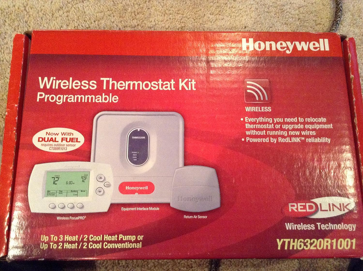 Honeywell YTH6320R1001 Wireless Focuspro Thermostat Kit Programmable Redlink Enabled White