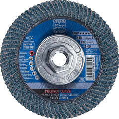 Pferd 67359 4-1/2 x 5/8-11 Polifan Curve Flap Disc SGP Zirconia 40 Grit Large Radius