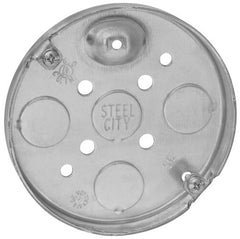 ABB 56111 Steel City 4 Round Box 1/2 Deep Pancake W/ 1/2 KO'S