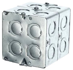 Steel City GW235G Gangable Masonry Box 22 Cubic Inches 3-3/4 Inches Long x 3-3/4 Inches Wide x 3-1/2 Inches Deep