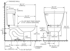 American Standard 2462016.020 Cadet Elongated Toilet 1.6 gpf Replacement MPN