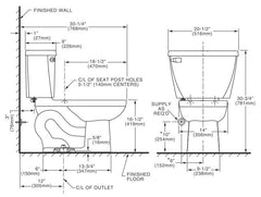 American Standard 2467.016.020 Cadet 1.6 GPF Toilet