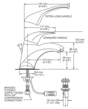 American Standard 7385000.002 Reliant 3 Single Handle Bathroom Faucet 1.2 gpm