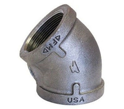 ANVIL 0310023403 1/2 in. Female Black Malleable Iron 45-Degree Elbow