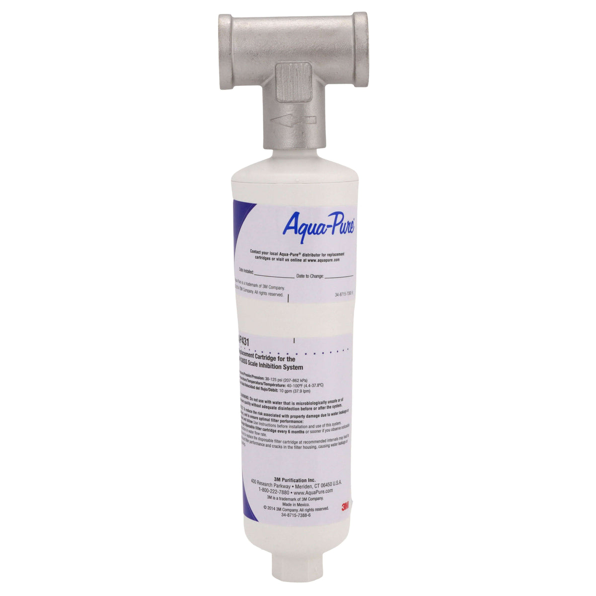 3M Aqua-Pure AP43011 Aqua-Pure AP430SS Hot Water Heater Scale Inhibitor System AP431 Cartridge Included