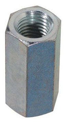 Anvil 0500093315 3/8 x 1-1/8, 730 Lb Load Rated, Zinc Plated, Carbon Steel, Straight, Rod Coupling