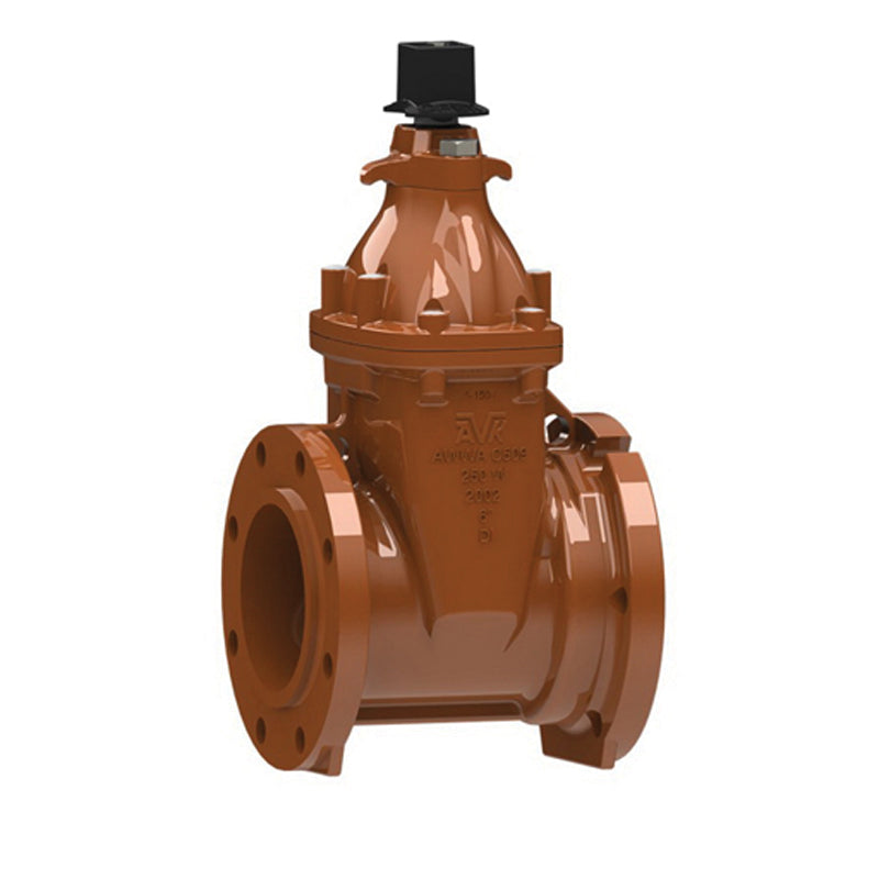 AVK 45-150-MFT 45 Fusion Bonded Epoxy Coated Ductile Iron Non-Rising Stem Gate Valve with Tapping Accessories 6 in Mechanical Joint x Flanged