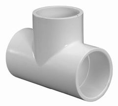 LASCO Fittings 401040 4 x 4 x 4 Slip x Slip x Slip Schedule 40 Lead-Free PVC Straight Tee