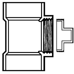 LASCO Fittings D443060 Cleanout Tee With Plug 6 Inch x 6 Inch x 6 Inch