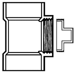 LASCO Fittings D443060 Cleanout Tee With Plug 6 Inch x 6 Inch x 6 Inch