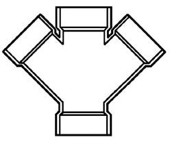 Lasco D611-030 Wye Fitting 3 Inch x 3 Inch x 3 Inch x 3 Inch