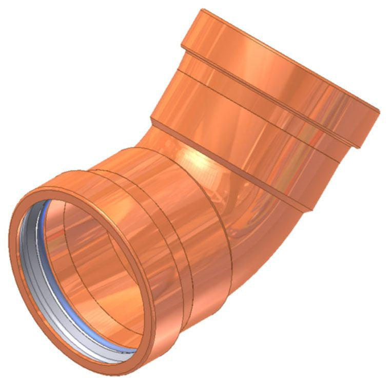 Apollo Valves 10062057 3-Inch C x C Copper 45-Degree Elbow