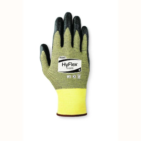 Ansell 11-510-11 HyFlex 15G Stretch Kevlar Blk Nylon Zonal Reinforcement 100% Latex Free Nitrile Palm Coat Sz 11