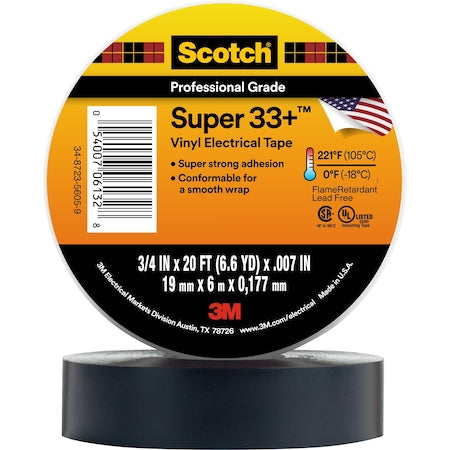 3M 7000058432 33+Super-3/4x20FT Electrical Tape