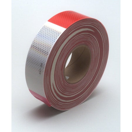 3M 7000030833 Diamond Grade Conspicuity Markings 983-32 Red/White 2 In X 150 Ft