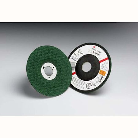 3M 7000118590 Green Corps Flexible Grinding Wheel T27 4-1/2 In X 1/8 In X 7/8 In 36 Grit