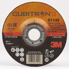 3M 7100019074 Cubitron II Cut And Grind Wheel 28765 T27 Quick Change 7 in x 1/8 in x 5/8-11 in