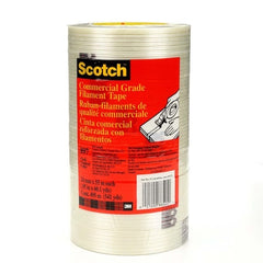 3M 70006120086 Scotch Filament Tape 897 Clear, 24 mm x 55 m