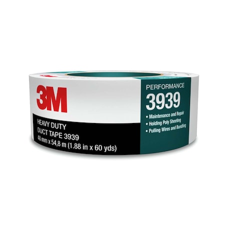 3M 70006250131 Heavy Duty Duct Tape 3939 Silver, 48 mm x 54.8 m, 24 Individually Wrapped Rolls