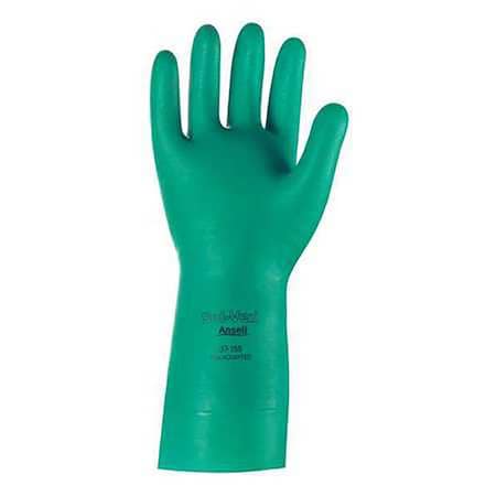 Ansell 37-155-8 Solvex 13, 15mil Nitrile Rubber Gloves Size 8