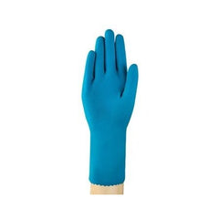 Ansell 88-356-10 Versatouch 13 11Mil Unlined Blue Nitrile Rubber Glove Large Diamond Grip