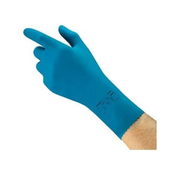 Ansell 88-356-10 Versatouch 13 11Mil Unlined Blue Nitrile Rubber Glove Large Diamond Grip