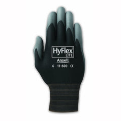 Ansell 11-600-8-B HyFlex Size 8 Polyurethane Coated Nylon Glove Black