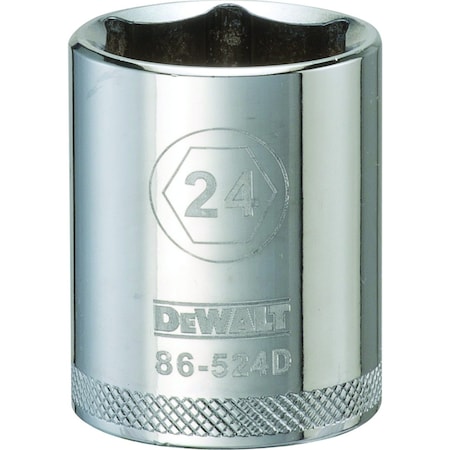 Dewalt DWMT86524OSP 6 Point 1/2 Drive Socket 24 MM