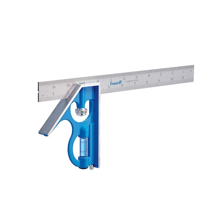 Empire E250 12-Inch Combination Square with Stainless Steel Blade and True Blue Vial