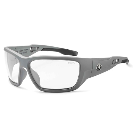 Ergodyne 57103 Baldr Anti-Fog Clear Lens Matte Gray Safety Glasses