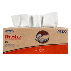 Wypall 5322 L10 Disposable Towels (0) Limited Use 1-PLY Pop-Up Box White 125 Large Wipes / Box