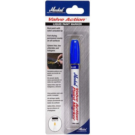 La-Co 96805 Valve Action Liquid Paint Marker Blue Carded