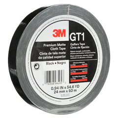 3M 7010312513 Cloth Gaffers Tape 1 inch x 60 yd 12 mil Black