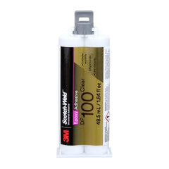 3M 7100148763 Scotch-Weld Two-Part Epoxy Adhesive DP100 1.7 oz Duo-Pak Clear