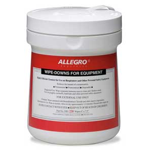 Allegro 5001 Half & Full Facepiece Cleaning Wipe -