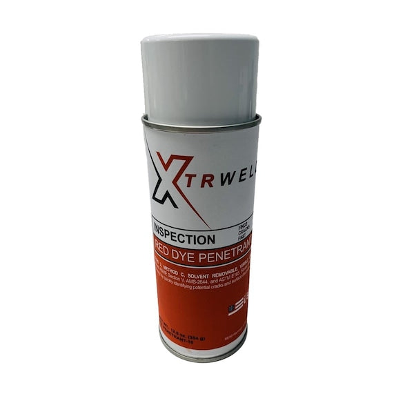 XTRweld PENETRANT-16PENETRANT16  Dye Penetrant, Aerosol Can, 16 oz, Solvent, Red