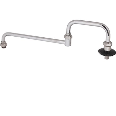 TS Brass TS2848-4 Spout 18 Inches Double-Jointed with Shut-Off Nozzle Lead-Free