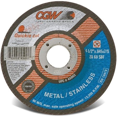 Cgw Abrasives 45005 T27 5x.045x7/8 Cut Off Wheel (25-Pack)