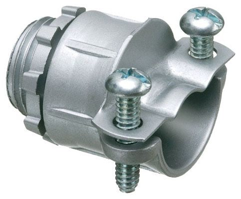 Arlington 4204 Twin Screw Zinc Die-Cast All-Purpose Connector for Flex, AC, MCI, and NM Cable