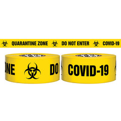 Presco B3103Y5048 Barricade Tape Quarantine Zone Do Not Enter COVID-19 (8 Case) Replacement MPN