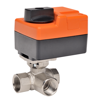 BELIMO B317+TR24-3 Characterized Control Valve 0.75 Inch 3 Way 4.7 Cv with Non-Spring 24V Floating