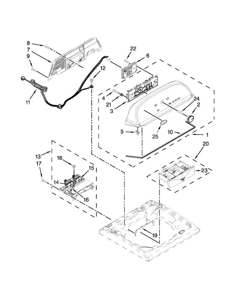 WHIRLPOOL Whirlpool WPW10560018 User Interface Assembly (Replaces W10560018)